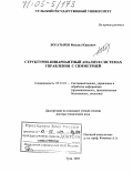 Богатырев, Михаил Юрьевич. Структурно-инвариантный анализ в системах управления с симметрией: дис. доктор технических наук: 05.13.01 - Системный анализ, управление и обработка информации (по отраслям). Тула. 2003. 353 с.