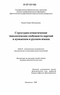 Исаева, Рашия Изитдиновна. Структурно-семантические типологические особенности наречий в кумыкском и русском языках: дис. кандидат филологических наук: 10.02.20 - Сравнительно-историческое, типологическое и сопоставительное языкознание. Махачкала. 2007. 142 с.