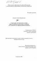 Калягин, Сергей Михайлович. Структурно-тектонические условия нефтегазоносности надсолевых отложений юго-западной части Прикаспийской впадины: дис. кандидат геолого-минералогических наук: 25.00.12 - Геология, поиски и разведка горючих ископаемых. Астрахань. 2003. 165 с.