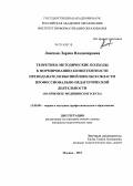 Лонская, Лариса Владимировна. Теоретико-методические подходы к формированию компетентности преподавателя высшей школы в области профессионально-педагогической деятельности: на примере медицинского вуза: дис. кандидат наук: 13.00.08 - Теория и методика профессионального образования. Москва. 2013. 225 с.