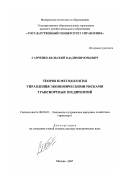 Савченко-Бельский, Владимир Юрьевич. Теория и методология управления экономическими рисками транспортных предприятий: дис. доктор экономических наук: 08.00.05 - Экономика и управление народным хозяйством: теория управления экономическими системами; макроэкономика; экономика, организация и управление предприятиями, отраслями, комплексами; управление инновациями; региональная экономика; логистика; экономика труда. Москва. 2007. 360 с.