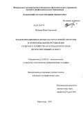 Панкина, Инна Сергеевна. Трансформационные процессы отраслевой структуры и территориальной организации сельского хозяйства Краснодарского края: ретроспективный аспект: дис. кандидат географических наук: 25.00.24 - Экономическая, социальная и политическая география. Краснодар. 2011. 220 с.