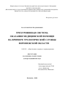 Золотухин Олег Владимирович. Трехуровневая система оказания медицинской помощи на примере урологической службы Воронежской области: дис. доктор наук: 14.02.03 - Общественное здоровье и здравоохранение. ФГАОУ ВО Первый Московский государственный медицинский университет имени И.М. Сеченова Министерства здравоохранения Российской Федерации (Сеченовский Университет). 2018. 342 с.