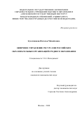 Булочникова Наталья Михайловна. Цифровое управление ресурсами российских образовательных организаций среднего образования: дис. кандидат наук: 00.00.00 - Другие cпециальности. ФГАОУ ВО «Московский государственный институт международных отношений (университет) Министерства иностранных дел Российской Федерации». 2024. 192 с.