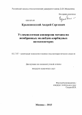 Крыжановский, Андрей Сергеевич. Углекислотная конверсия метана на мембранных молибден-карбидных катализаторах: дис. кандидат наук: 05.17.07 - Химия и технология топлив и специальных продуктов. Москва. 2013. 84 с.