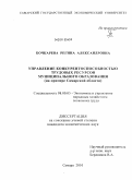 Бочкарева, Регина Александровна. Управление конкурентоспособностью трудовых ресурсов муниципального образования: на примере Самарской области: дис. кандидат экономических наук: 08.00.05 - Экономика и управление народным хозяйством: теория управления экономическими системами; макроэкономика; экономика, организация и управление предприятиями, отраслями, комплексами; управление инновациями; региональная экономика; логистика; экономика труда. Самара. 2010. 171 с.