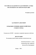 Кауров, Петр Алексеевич. Управление муниципальным хозяйством среднего города: дис. кандидат экономических наук: 08.00.01 - Экономическая теория. Москва. 1998. 184 с.