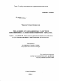 Чиркова, Тамара Валерьевна. Управление организационным развитием предприятия на основе инвестиционного подхода: дис. кандидат экономических наук: 08.00.05 - Экономика и управление народным хозяйством: теория управления экономическими системами; макроэкономика; экономика, организация и управление предприятиями, отраслями, комплексами; управление инновациями; региональная экономика; логистика; экономика труда. Санкт-Петербург. 2008. 181 с.