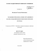 Малюкова, Татьяна Михайловна. Управление рисками на основе ситуационного анализа и моделирования в микрологистических системах: дис. кандидат экономических наук: 08.00.05 - Экономика и управление народным хозяйством: теория управления экономическими системами; макроэкономика; экономика, организация и управление предприятиями, отраслями, комплексами; управление инновациями; региональная экономика; логистика; экономика труда. Москва. 2008. 161 с.