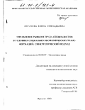 Пугачева, Елена Геннадьевна. Управление рынком труда специалистов в условиях социально-экономических трансформаций: синергетический подход: дис. кандидат экономических наук: 08.00.07 - Экономика труда. Иркутск. 2000. 193 с.