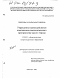 Поздеева, Наталья Анатольевна. Управление взаимодействием компонентов воспитательного пространства малого города: дис. кандидат педагогических наук: 13.00.01 - Общая педагогика, история педагогики и образования. Чебоксары. 2003. 214 с.