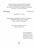 Симонова, Ольга Сергеевна. Варианты метаболических расстройств у больных с синдромом поликистозных яичников: дис. кандидат медицинских наук: 14.00.01 - Акушерство и гинекология. Пермь. 2006. 129 с.