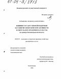 Пурыжова, Людмила Викторовна. Влияние государственной поддержки на развитие экономической активности в сфере малого предпринимательства: На примере Калининградской области: дис. кандидат экономических наук: 08.00.05 - Экономика и управление народным хозяйством: теория управления экономическими системами; макроэкономика; экономика, организация и управление предприятиями, отраслями, комплексами; управление инновациями; региональная экономика; логистика; экономика труда. Калининград. 2004. 199 с.