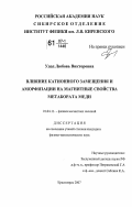 Удод, Любовь Викторовна. Влияние катионного замещения и аморфизации на магнитные свойства метабората меди: дис. кандидат физико-математических наук: 01.04.11 - Физика магнитных явлений. Красноярск. 2007. 136 с.