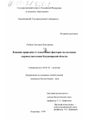 Рыбина, Светлана Николаевна. Влияние природных и техногенных факторов на состояние здоровья населения Владимирской области: дис. кандидат биологических наук: 03.00.16 - Экология. Владимир. 1999. 178 с.