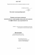 Кузьмин, Александр Борисович. Влияние системных компонент психической регуляции профессиональной деятельности на эффективность труда руководителя: дис. кандидат психологических наук: 19.00.03 - Психология труда. Инженерная психология, эргономика.. Тверь. 2006. 156 с.