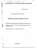 Волков, Вячеслав Александрович. Внешняя трудовая миграция в России: дис. кандидат экономических наук: 08.00.05 - Экономика и управление народным хозяйством: теория управления экономическими системами; макроэкономика; экономика, организация и управление предприятиями, отраслями, комплексами; управление инновациями; региональная экономика; логистика; экономика труда. Москва. 2001. 156 с.