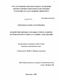 Приходько, Карина Согомоновна. Воздействие мировых торговых сетей на развитие потребительского рынка в условиях глобализации: дис. кандидат экономических наук: 08.00.14 - Мировая экономика. Краснодар. 2008. 179 с.