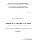 Моховикова Мария Николаевна. Взаимодействие государства и негосударственных некоммерческих организаций в Узбекистане: дис. кандидат наук: 23.00.02 - Политические институты, этнополитическая конфликтология, национальные и политические процессы и технологии. ФГАОУ ВО «Московский государственный институт международных отношений (университет) Министерства иностранных дел Российской Федерации». 2016. 218 с.