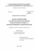 Караваев, Никита Леонидович. Знание и информация как необходимые компоненты познавательного процесса: взаимоотношения и взаимопереходы: дис. кандидат философских наук: 09.00.01 - Онтология и теория познания. Киров. 2009. 196 с.